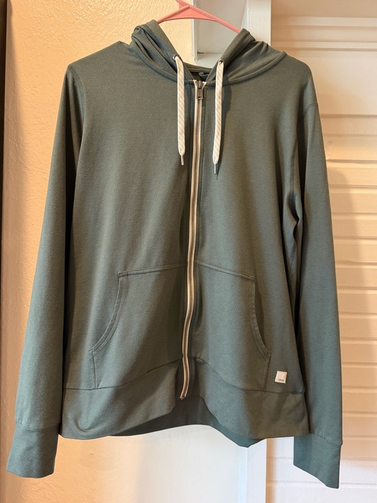 Vuori Jackets & Blazers - Vuori Olive Green Full-Zip Hoodie Halo Performance Size M-L